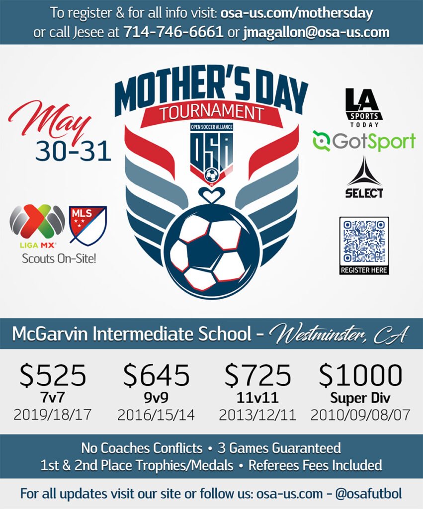 Mother's Day Youth Soccer Tournament
