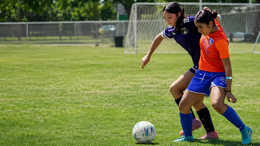 Female Invitational Photo Gallery - Female Players Fighting For Soccer Ball