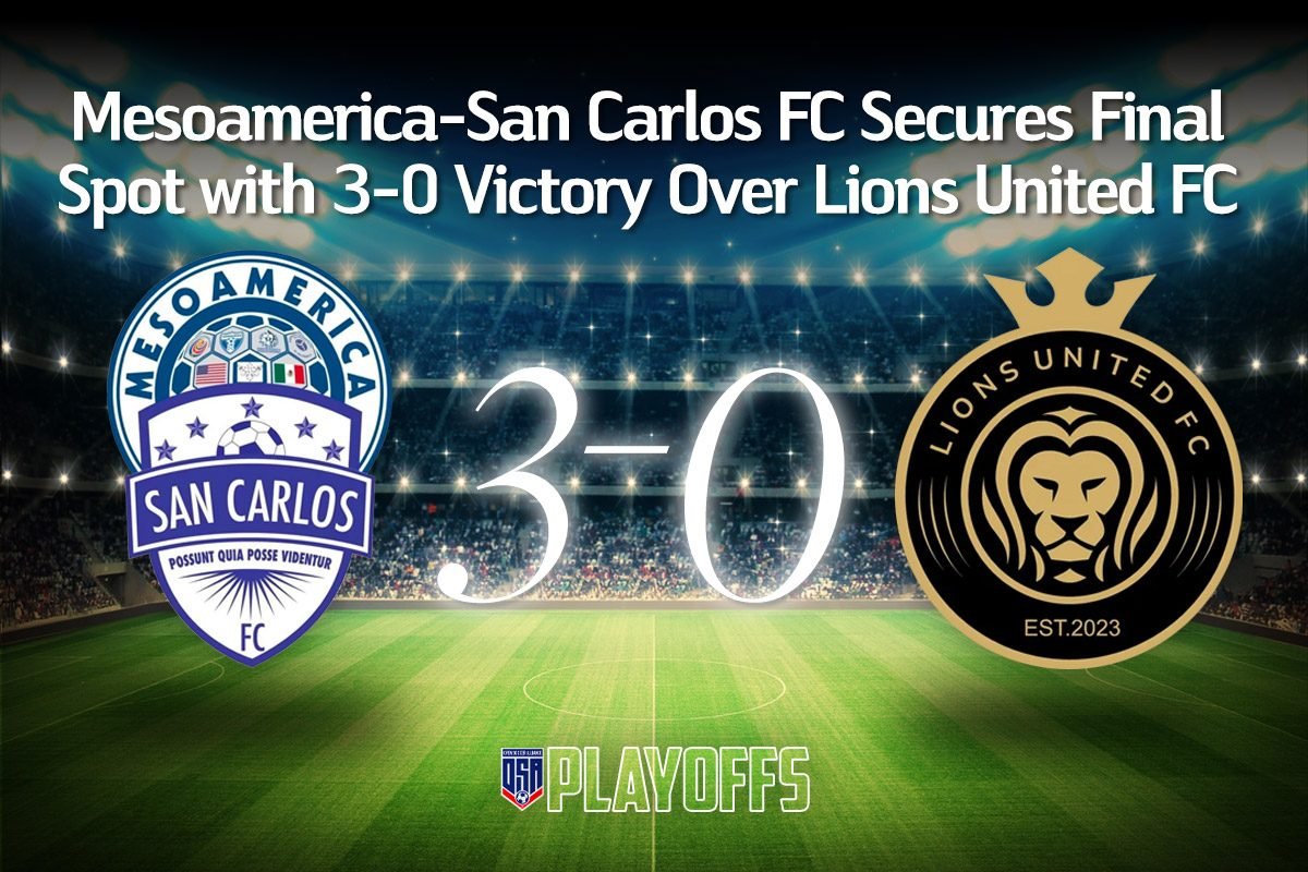 Mesoamerica Secures Final Spot with 3-0 Victory Over Lions United